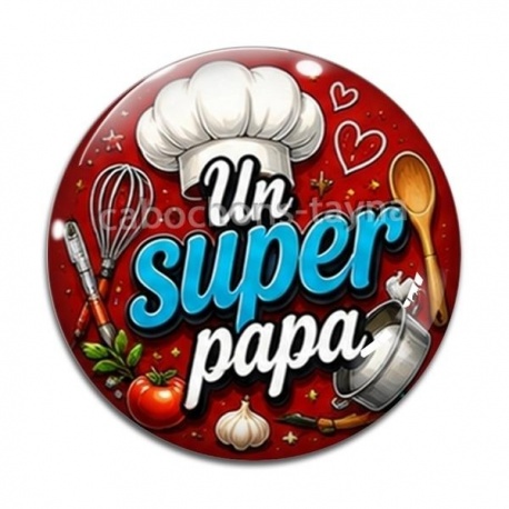Cabochon Verre - un super papa