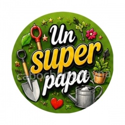 cabochon un super papa- porte clés