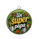 Pendentif Cabochon Argent - un super papa