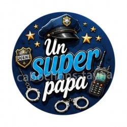 cabochon un super papa- résine ou verre- décapsuleur