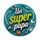 cabochon un super papa- résine ou verre- porte clés