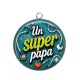 Pendentif Cabochon Argent - un super papa