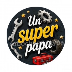 cabochon un super papa- verre ou résine