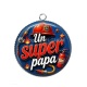 Pendentif Cabochon Argent - un super papa