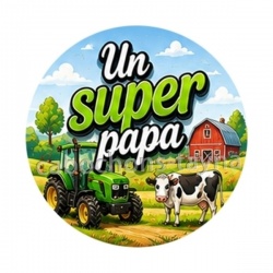 cabochon un super papa- verre ou résine