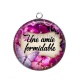 Pendentif Cabochon Argent - une amie formidable