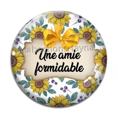 Cabochon Verre - une amie formidable