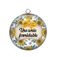 Pendentif Cabochon Argent - une amie formidable