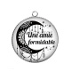 Pendentif Cabochon Argent - une amie formidable