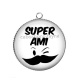 Pendentif Cabochon Argent - super ami