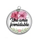 Pendentif Cabochon Argent - une amie formidable