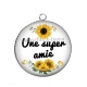 Pendentif Cabochon Argent - une super amie