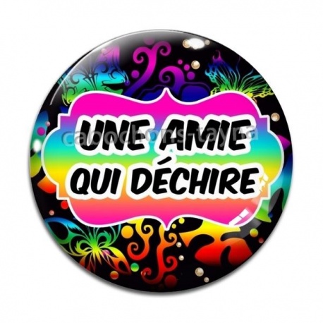 Cabochon Verre - une amie qui déchire