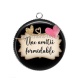 Pendentif Cabochon Argent - une amitié formidable