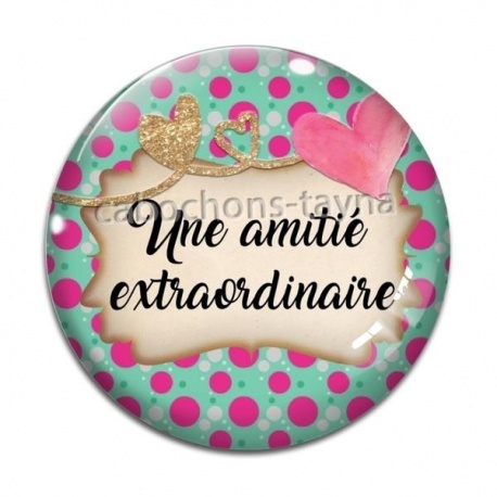 Cabochon Verre - une amitié extrordinaire