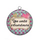 Pendentif Cabochon Argent - une amitié extrordinaire