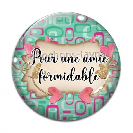 Cabochon Verre - pour une amie formidable