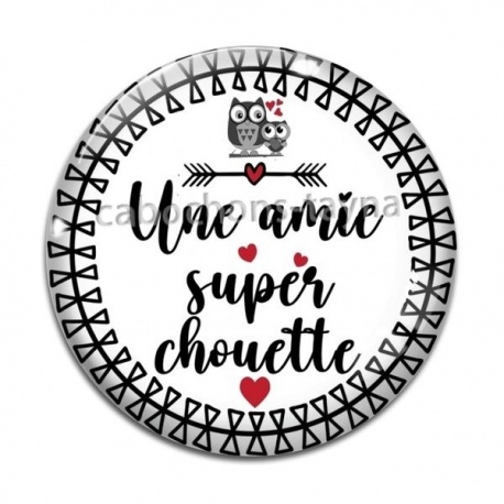 Cabochon Verre - une amie super chouette