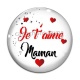 Cabochon Verre - je t'aime maman