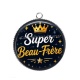 Pendentif Cabochon Argent - super beau frère