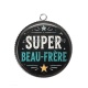 Pendentif Cabochon Argent - super beau frère