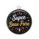 Pendentif Cabochon Argent - super beau frère