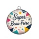 Pendentif Cabochon Argent - super beau frère