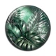 Cabochon Résine - feuille verte et argenté