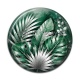 Cabochon Résine - feuille verte et argenté