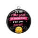 Pendentif Cabochon Argent - je ne râle pas je m'exprime c'est pas pareil
