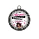 Pendentif Cabochon Argent - je ne râle pas je m'exprime c'est pas pareil