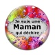Cabochon Verre - maman qui déchire
