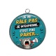 Pendentif Cabochon Argent - je ne râle pas je m'exprime c'est pas pareil