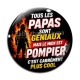 Cabochon Verre - tous les papas sont géniaux mais le mien est pompier 