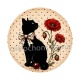 chat fleurs