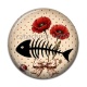 Cabochon Résine - arête de poisson