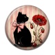 Cabochon Résine - chat fleur