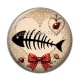 Cabochon Résine - arête de poisson