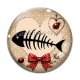 Cabochon Verre - arête de poisson