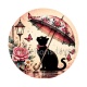 chat fleur parrapluie