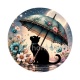 chat fleur parrapluie