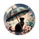 chat fleur parrapluie