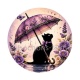 chat fleur parrapluie