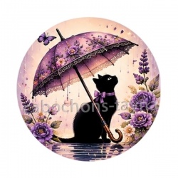 chat fleur parrapluie