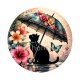 chat fleur parrapluie
