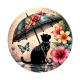 chat fleur parrapluie