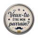 Cabochon Résine - veux tu être mon parrain
