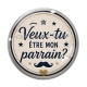 Cabochon Verre - veux tu être mon parrain