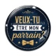 Cabochon Verre - veux tu être mon parrain