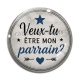 Cabochon Verre - veux tu être mon parrain